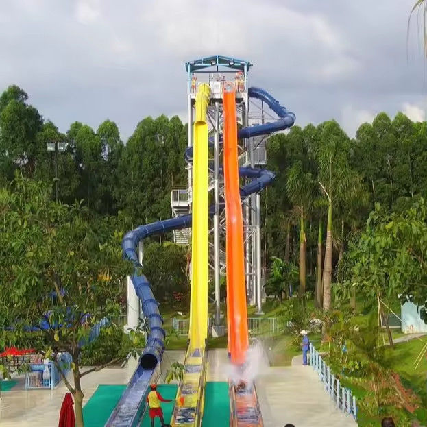 Environmental Friendly RAL Color Spiral Water Slide High Speed