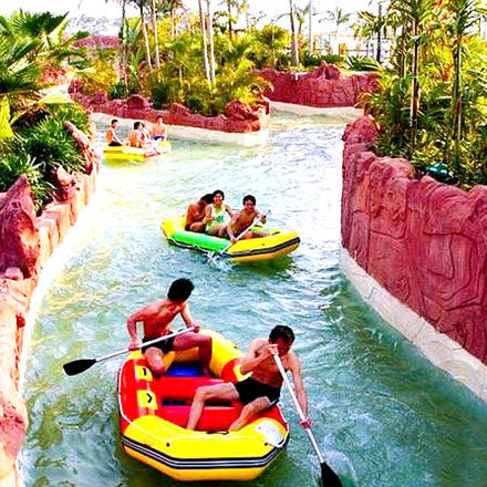 100-1000m Length Water Park Lazy River For 1-2 People Per Raft