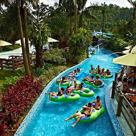 100-1000m Length Water Park Lazy River For 1-2 People Per Raft