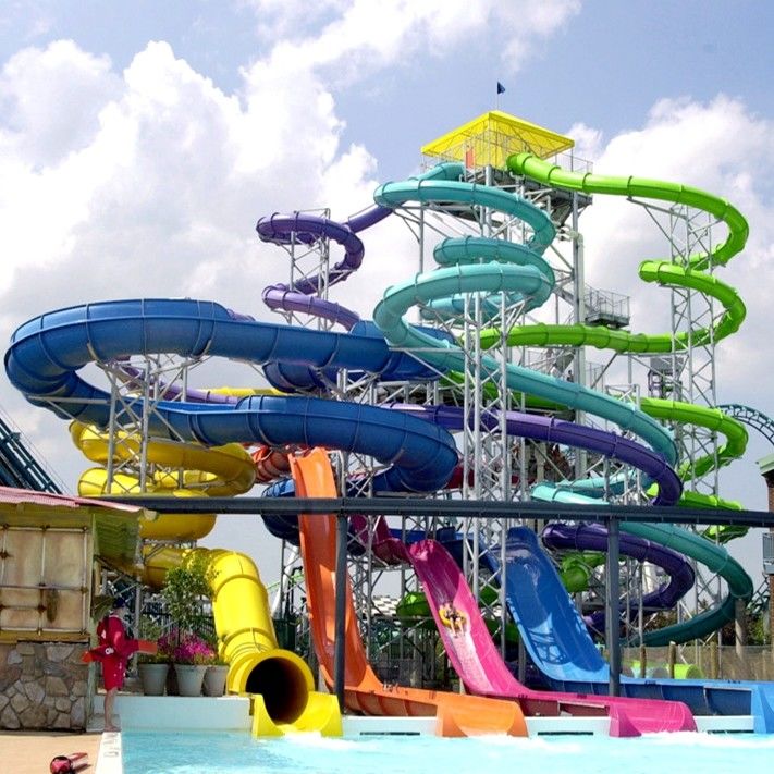 Customizable Fiberglass Water Slide For Adult Thrill Seekers Both Indoors And Outdoors
