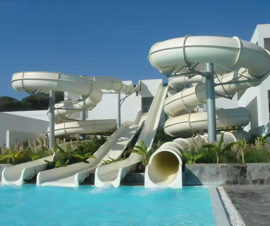 Family Friendly Giant Water Slides Big Waterslides For Thrilling Aquatic Fun In Vibrant Colors