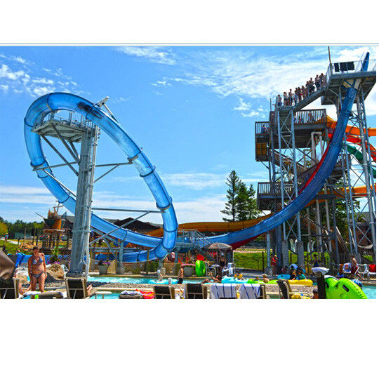 Colorful Aqua Loop Water Slide Exciting Ride With Cabin Adrenaline Tobogan