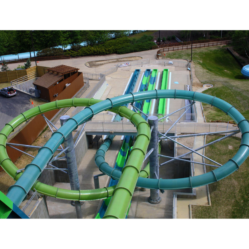 Colorful Aqua Loop Water Slide Exciting Ride With Cabin Adrenaline Tobogan