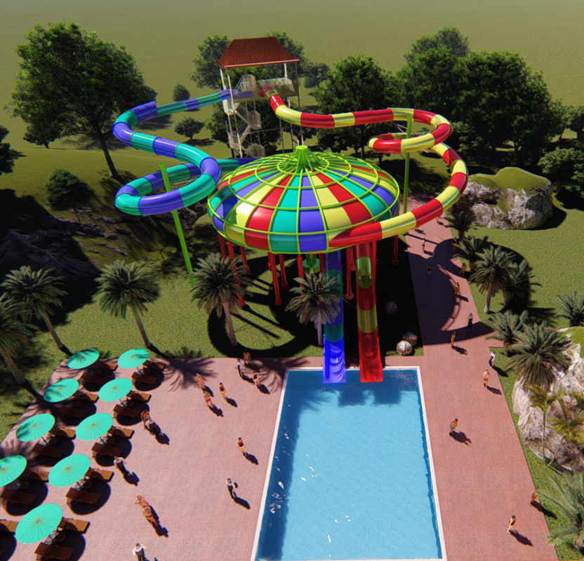 Lost In Space Bow Water Slide With List Big Tobogan For Aqua Park