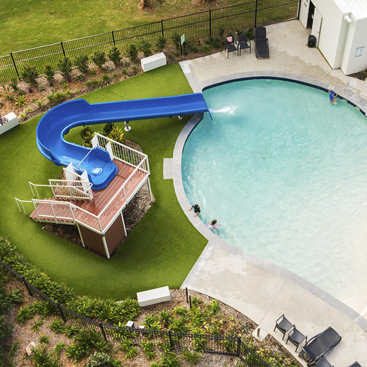 Homeuse Easy Assembly Water Curve Slide For Pool Colorful Fiberglass